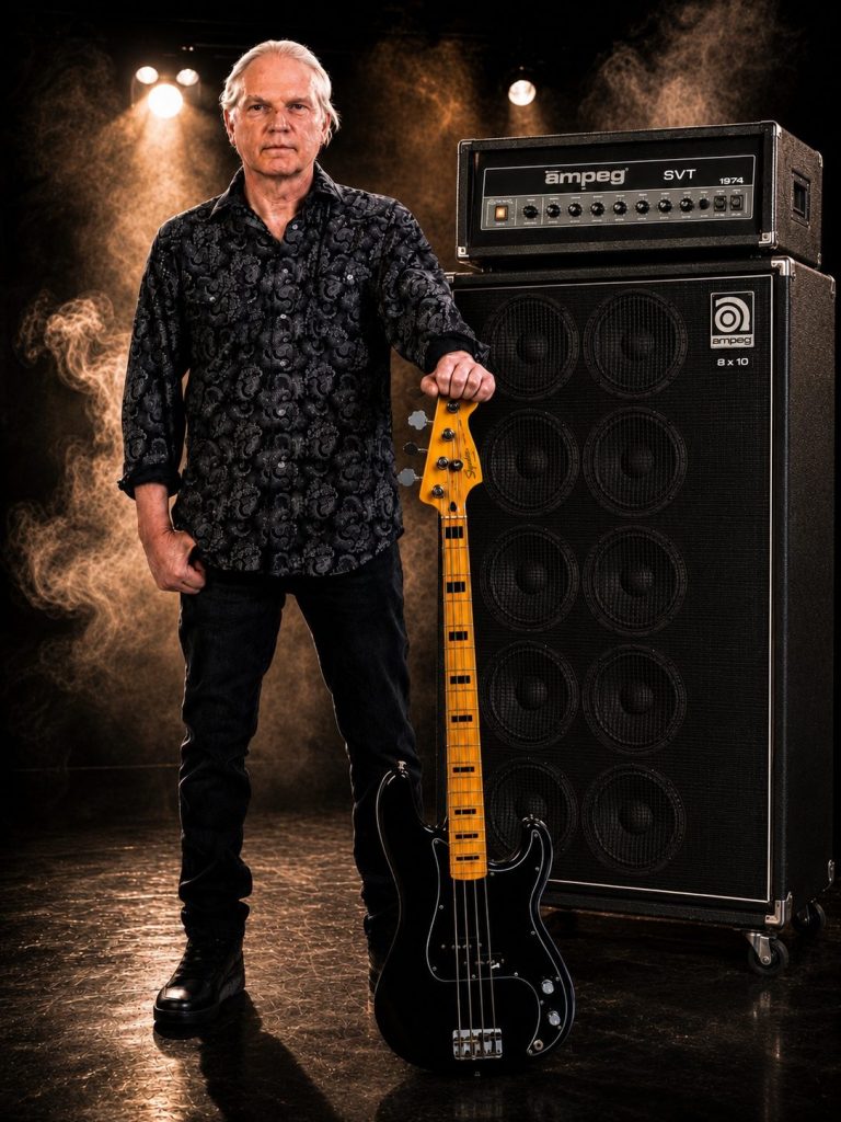 Bassist Christian mit Bass
